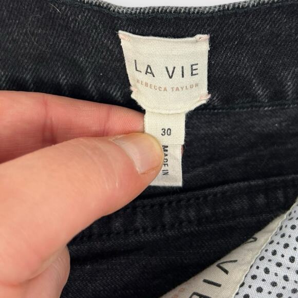 La Vie Rebecca Taylor Raw Hem Straight Leg Jeans Size 30 - Picture 4 of 6